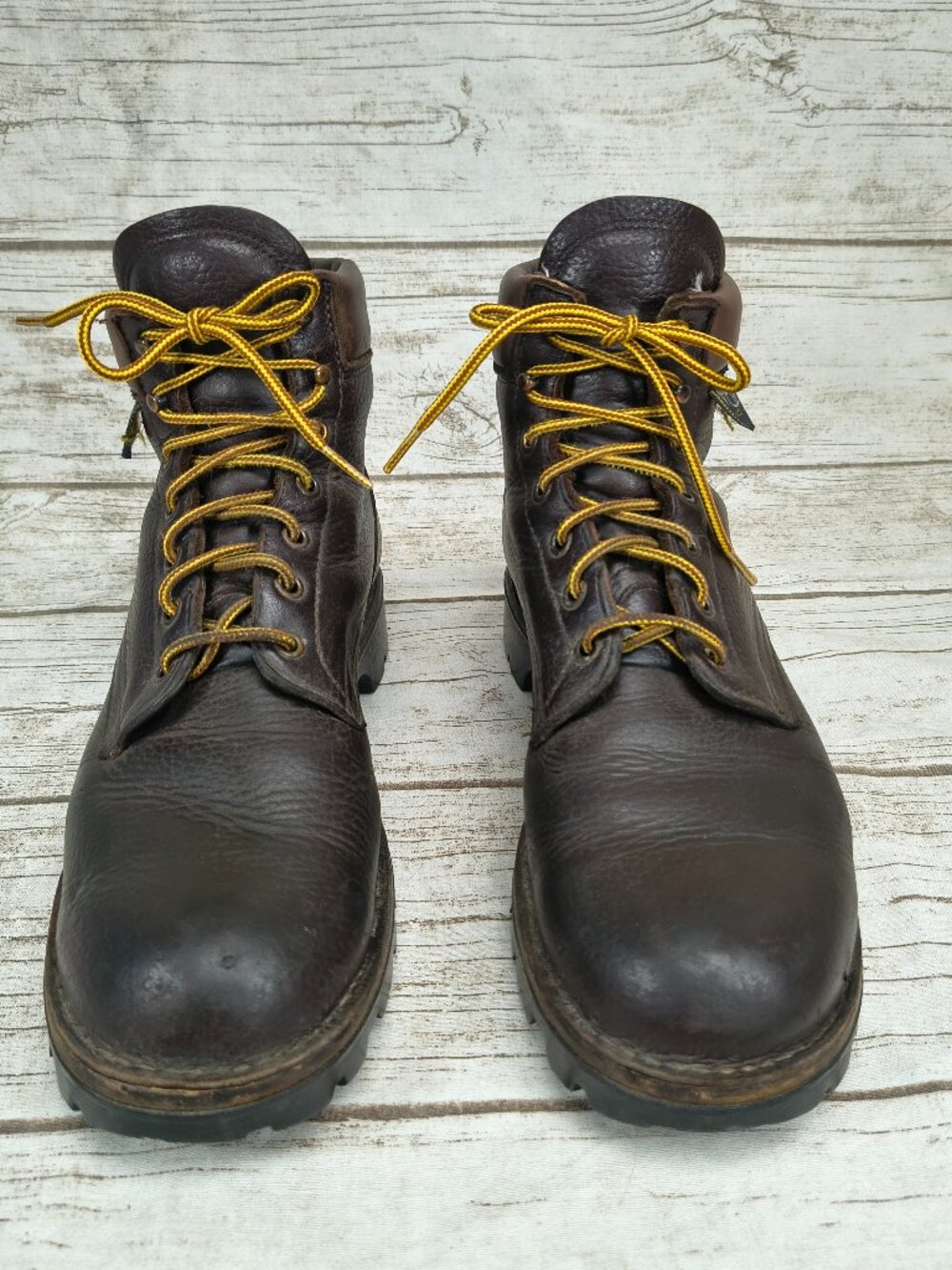 Whites Boots Centennial Hiker USA Men Size 9 Brown Leather Vibram Chunky Sole